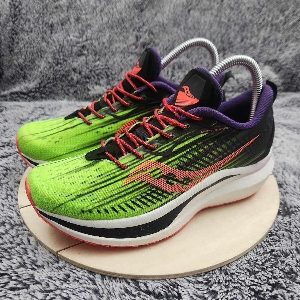 Saucony Endorphin Speed 2 Green Running Shoes Women's Size 7.5 - Picture 4 of 9